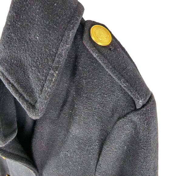 NEW Rebecca Minkoff Officers Double Breasted Wool Blend Coat Black Size M - Picture 6 of 11